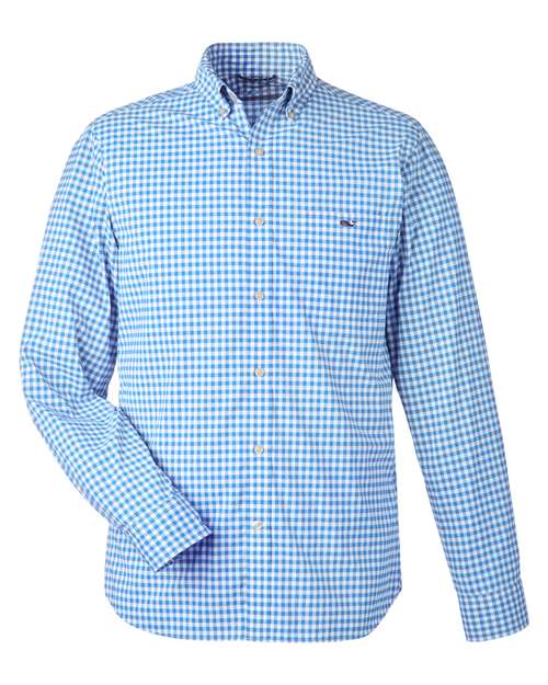 vineyard vines Men's On-The-Go Nylon Gingham Shirt - W012060