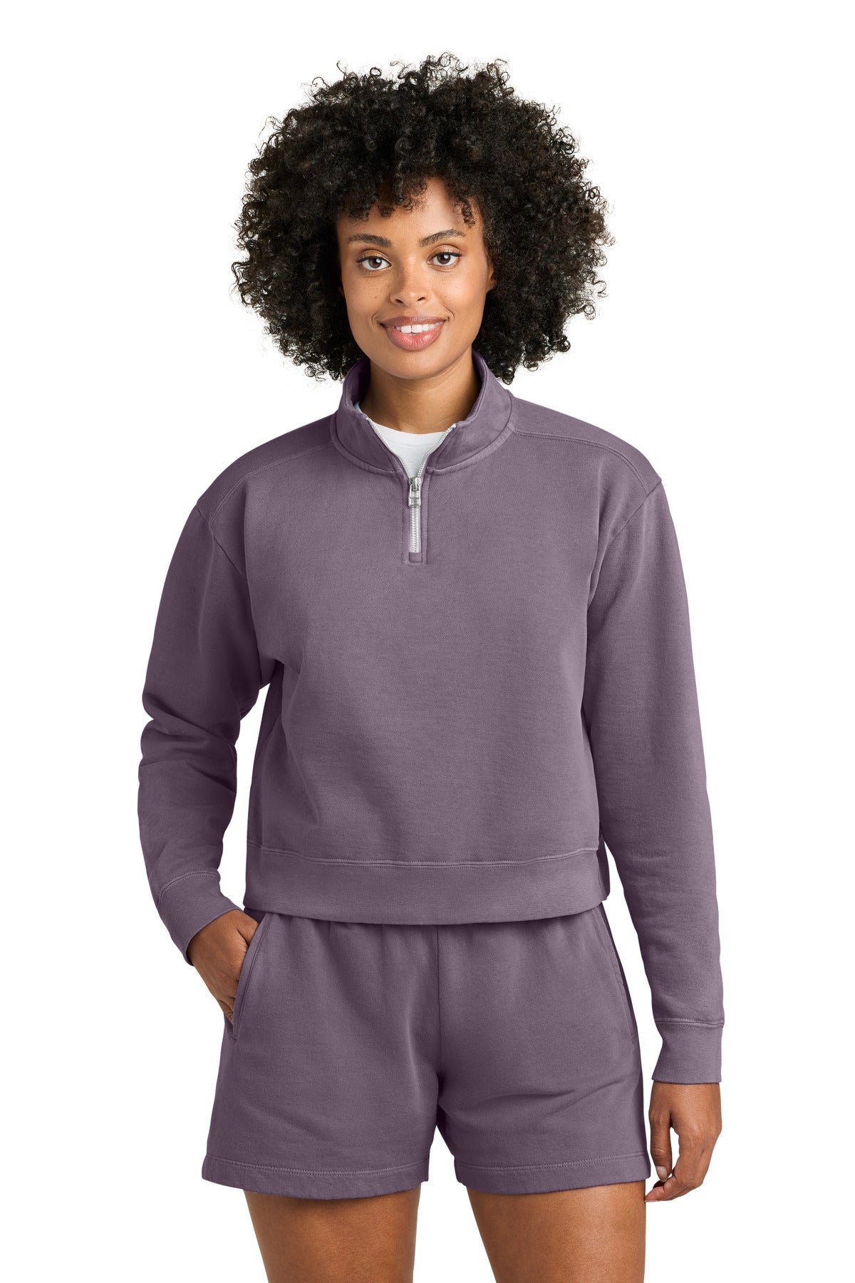 DISCONTINUED Comfort Colors Women's Mid-Length 1/4-Zip Sweatshirt 1580L