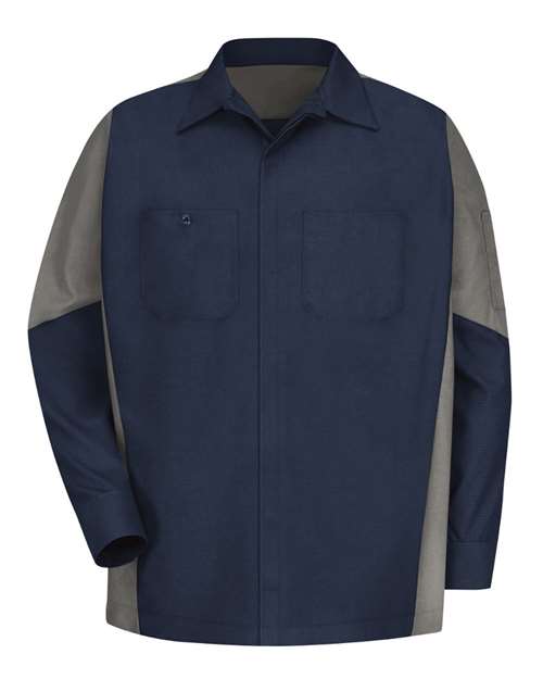 Red Kap Men's Long Sleeve Automotive Crew Shirt - SY10