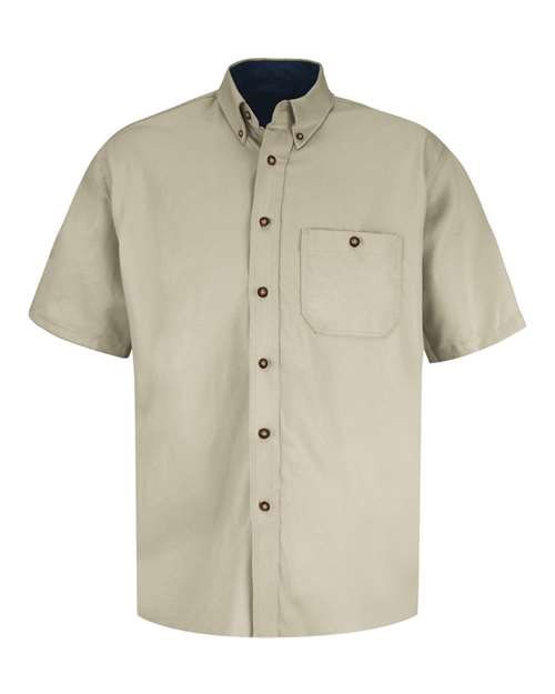 Red Kap Men's Short Sleeve 100% Cotton Dress Shirt - SC64