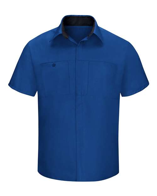 Red Kap Men's Tall Performance Plus Short Sleeve Shirt with Oilblok Technology - SY42T