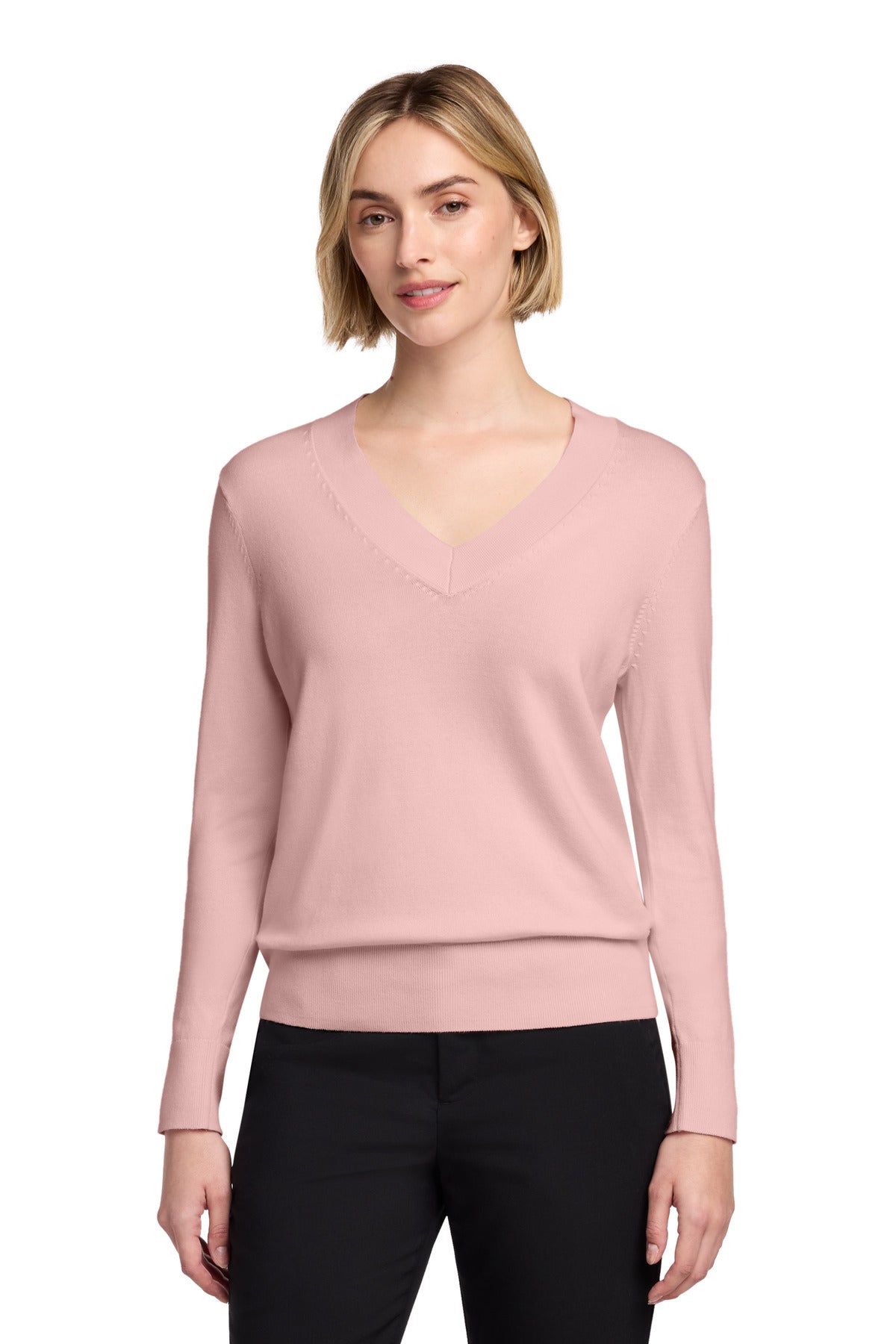 Brooks Brothers Women's Cotton Stretch V-Neck Sweater BB18401