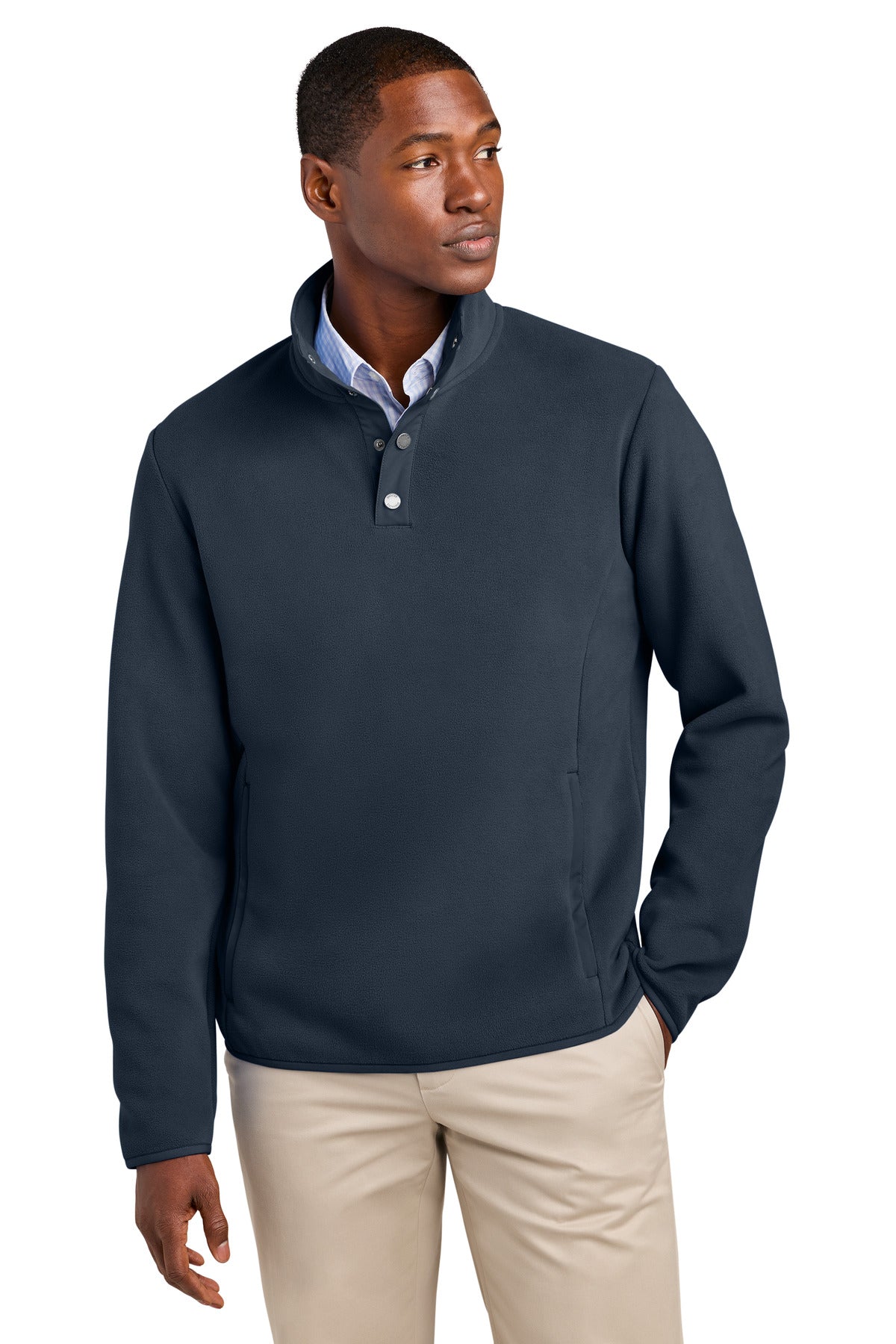 Brooks Brothers Fleece 1/4-Snap Neck BB18612