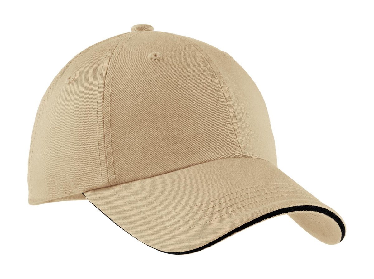 Port Authority Sandwich Bill Cap with Striped Closure. C830