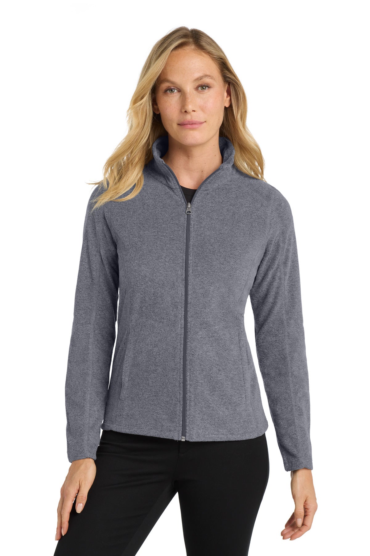 Port Authority Women's Heather Microfleece Full-Zip Jacket. L235
