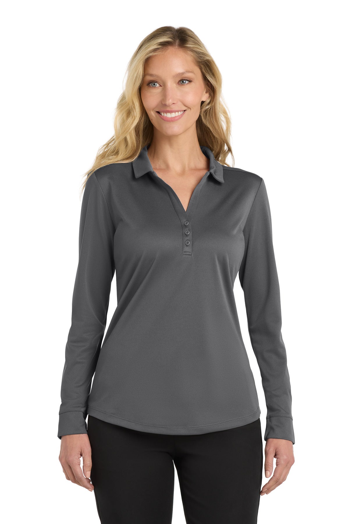 Port Authority Women's Silk Touch ‚ Performance Long Sleeve Polo. L540LS