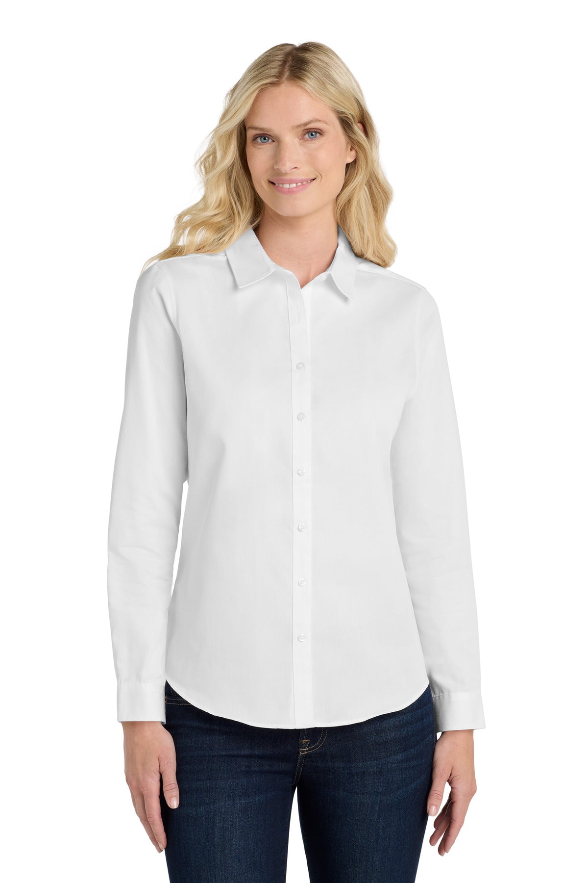 Port Authority Women's Long Sleeve SuperPro React‚Twill Shirt. LW808