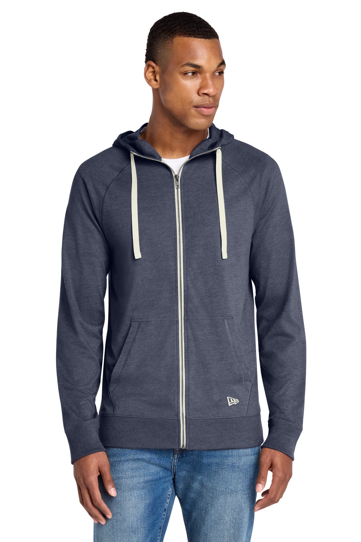 New Era Sueded Cotton Blend Full-Zip Hoodie. NEA122