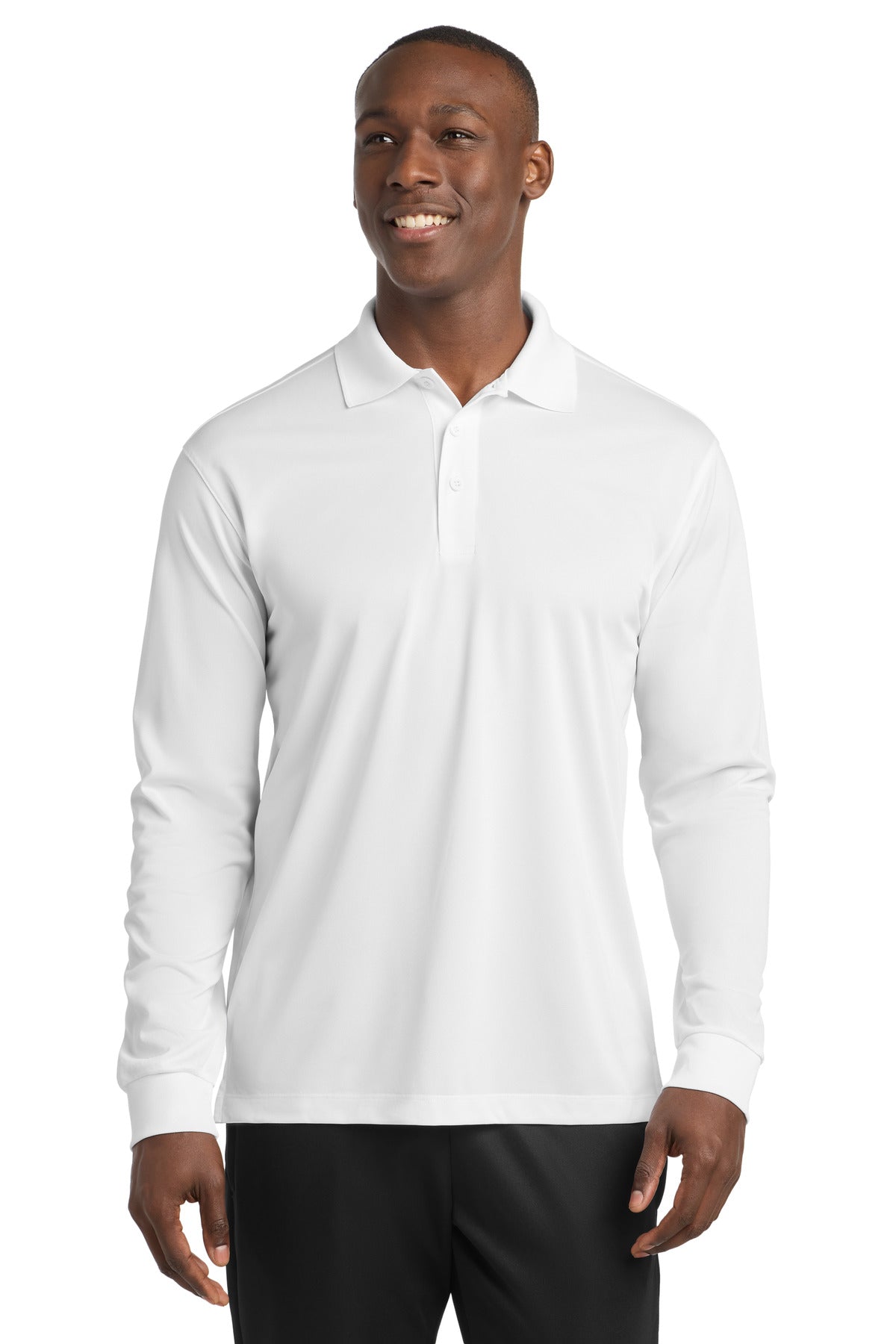 Sport-Tek Long Sleeve Micropique Sport-Wick Polo. ST657