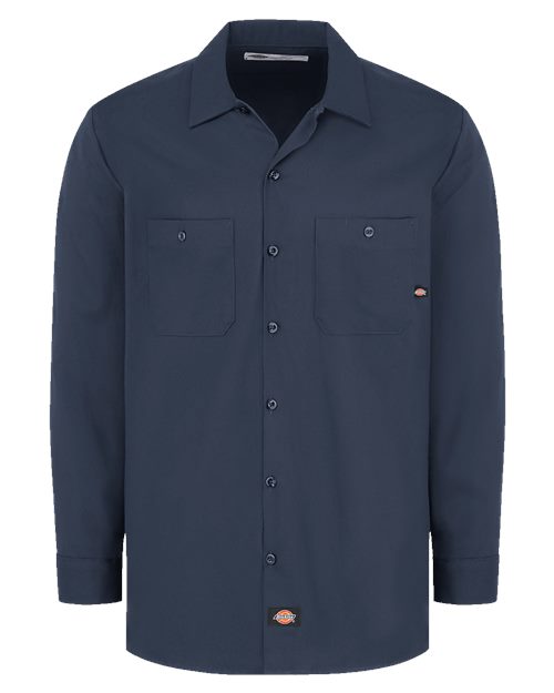 Dickies Men's Tall Industrial Cotton Long Sleeve Work Shirt - L307T