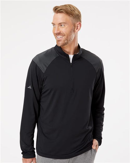 Adidas Men's Ultimate365 Lightweight Shoulder Stripe Quarter-Zip Pullover - A520
