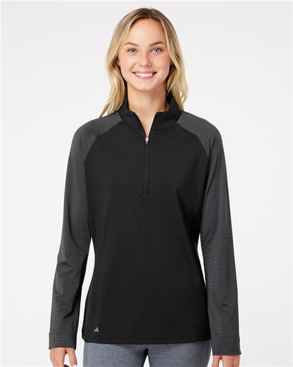Adidas Women's Ultimate365 Lightweight Raglan Quarter-Zip Pullover - A521