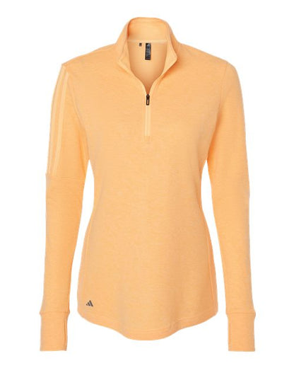 Adidas Women's 3-Stripes Quarter-Zip Sweater Pullover - A555