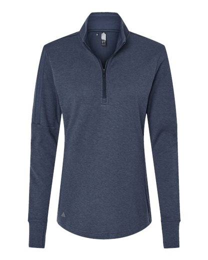 Adidas Women's 3-Stripes Quarter-Zip Sweater Pullover - A555