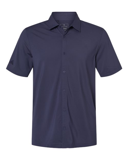 Adidas Men's Full Button Down Short Sleeve Shirt - A595