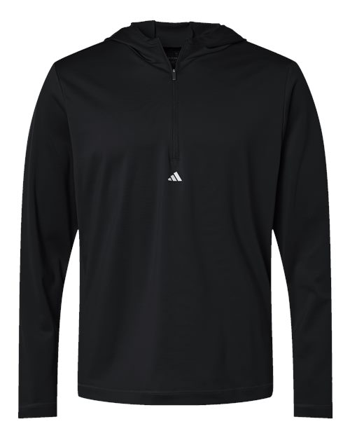 Adidas Men's Lightweight Quarter-Zip Hooded Pullover - A596