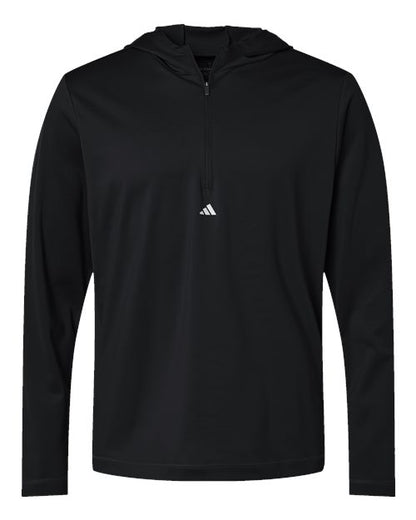 Adidas Men's Lightweight Quarter-Zip Hooded Pullover - A596