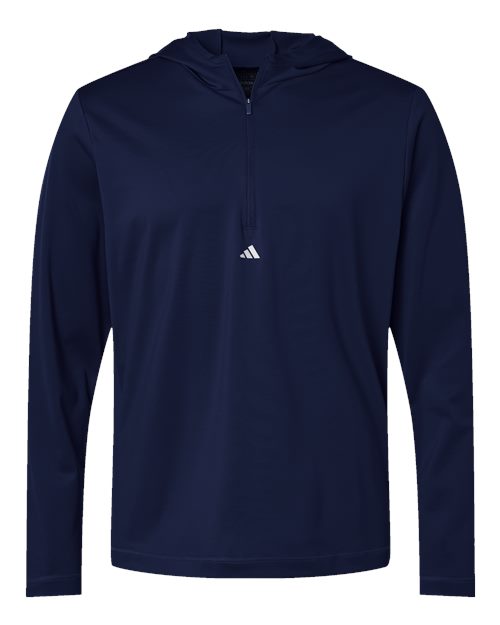 Adidas Men's Lightweight Quarter-Zip Hooded Pullover - A596