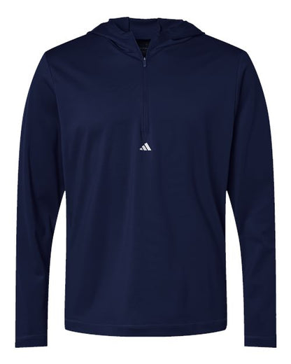 Adidas Men's Lightweight Quarter-Zip Hooded Pullover - A596
