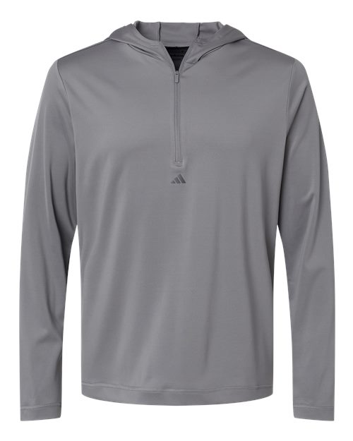 Adidas Men's Lightweight Quarter-Zip Hooded Pullover - A596