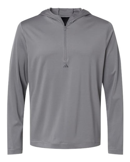 Adidas Men's Lightweight Quarter-Zip Hooded Pullover - A596