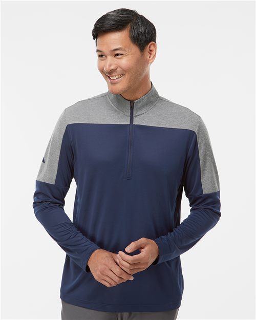 Adidas Men's Ultimate365 Lightweight Colorblocked Quarter-Zip Pullover - A552