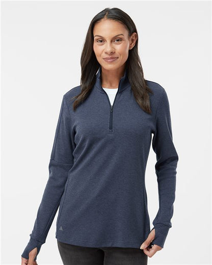 Adidas Women's 3-Stripes Quarter-Zip Sweater Pullover - A555