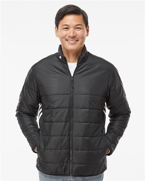 Adidas Men's 3-Stripes Puffer Full-Zip Jacket - A570