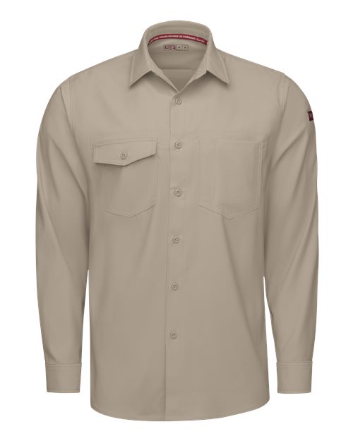 Red Kap Men's Cooling Long Sleeve Work Shirt - TSM4
