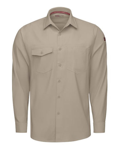 Red Kap Men's Tall Cooling Long Sleeve Work Shirt - TSM4T