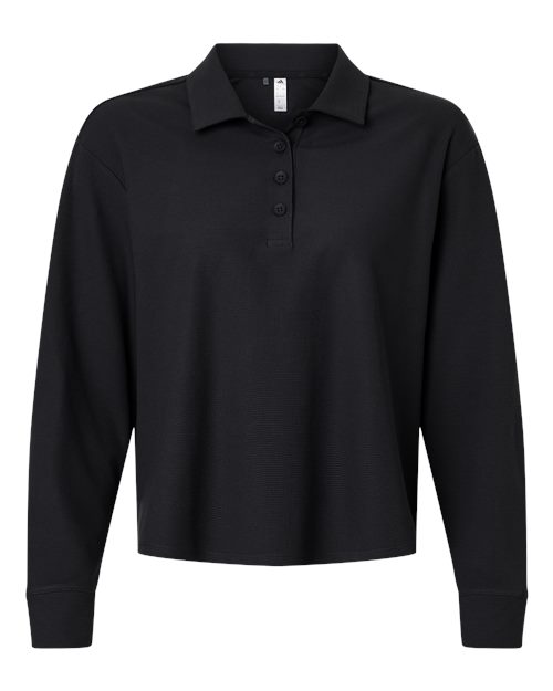 Adidas Women's Beyond Long Sleeve Loose Polo - A1008