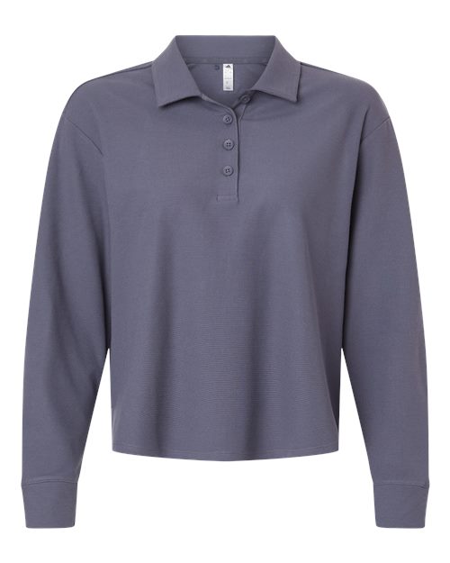 Adidas Women's Beyond Long Sleeve Loose Polo - A1008