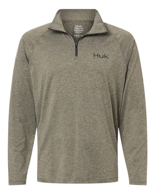 HUK Men's Airweight Heather Quarter-Zip Pullover - H1200715