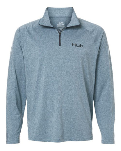 HUK Men's Airweight Heather Quarter-Zip Pullover - H1200715