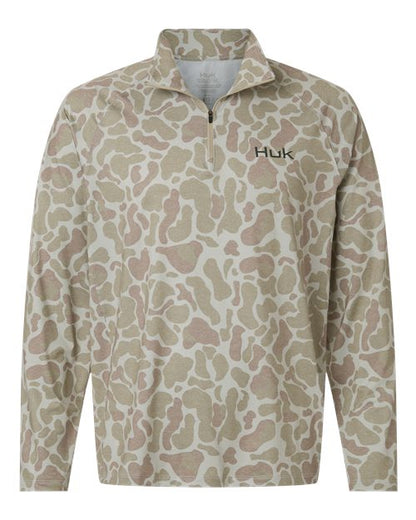HUK Men's Airweight KC Printed Quarter-Zip Pullover - H1200720