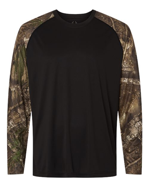 RealTree Unisex Realtree® Performance Colorblocked Long Sleeve T-Shirt - RT3104