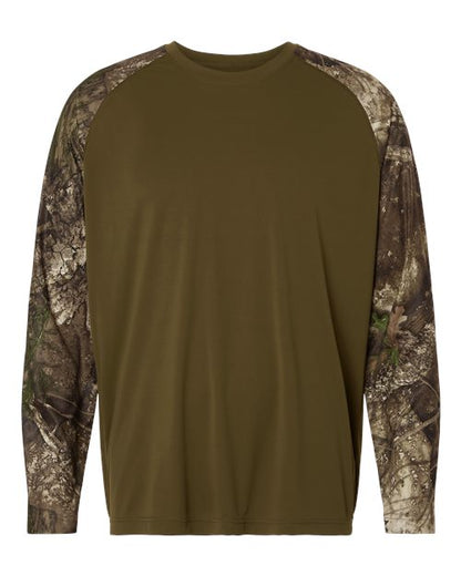 RealTree Unisex Realtree® Performance Colorblocked Long Sleeve T-Shirt - RT3104