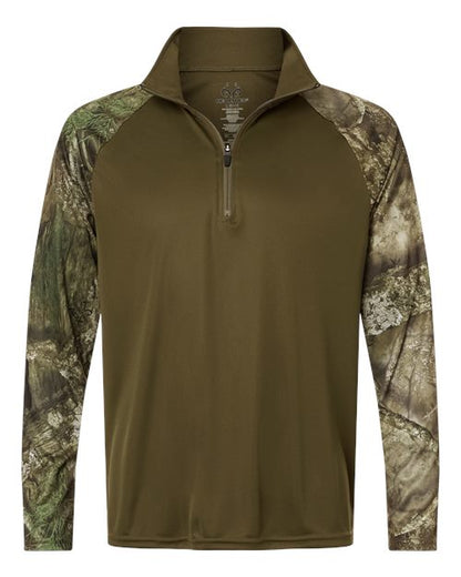 RealTree Unisex Realtree® Performance Colorblocked Quarter-Zip Pullover - RT5703