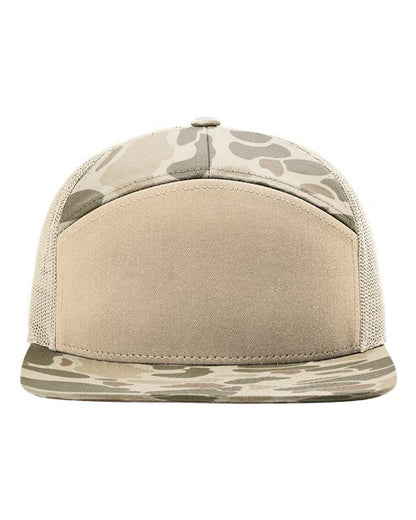 Richardson Printed Seven-Panel Trucker Cap - 168P