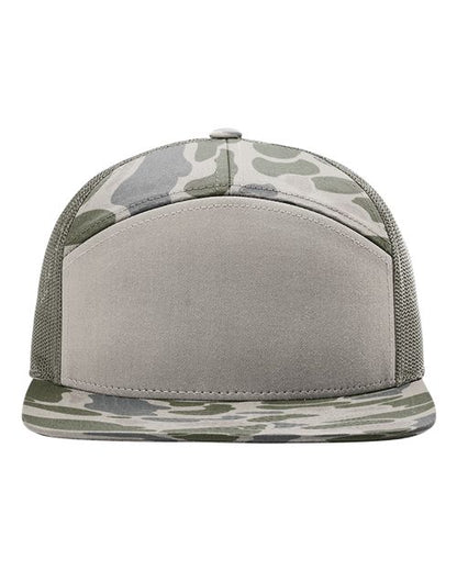 Richardson Printed Seven-Panel Trucker Cap - 168P