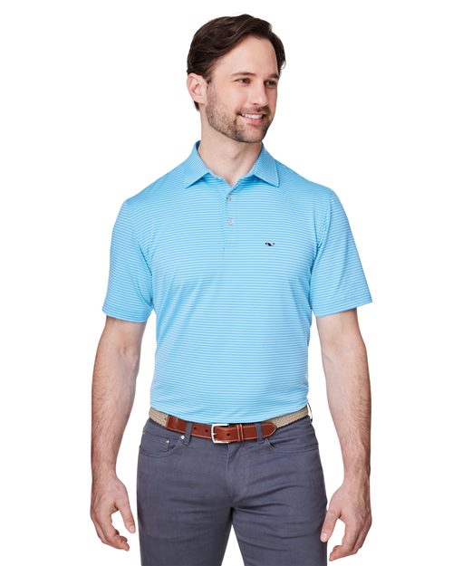 vineyard vines Men's Bradley Stripe Sankaty Polo - G012426