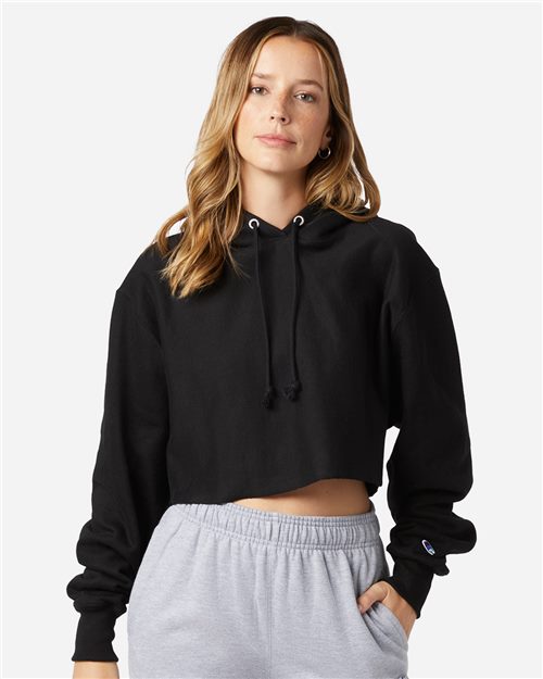 Champion Women's Reverse Weave® Hooded Cropped Sweatshirt - RW01W