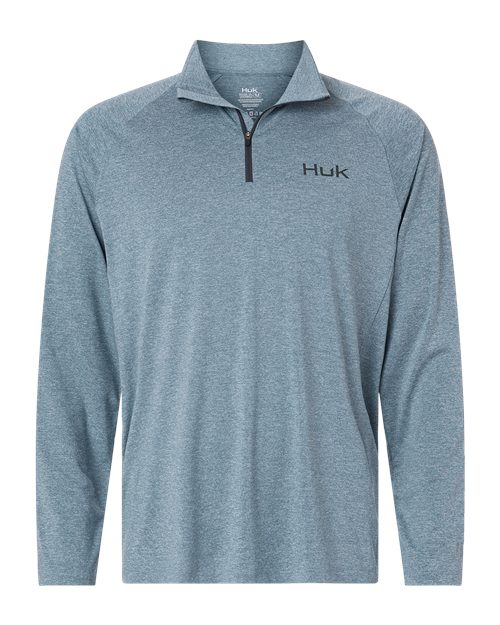 HUK Men's Airweight Heather Quarter-Zip Pullover - H1200715