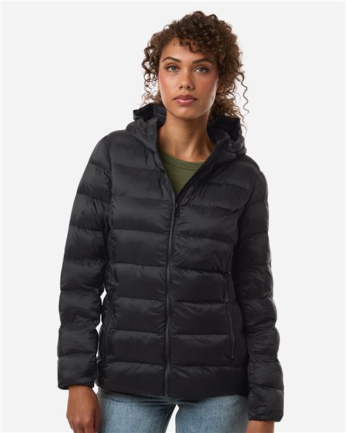 Weatherproof Women's Lightweight Poly-filled Hooded Puffer Jacket - W26715