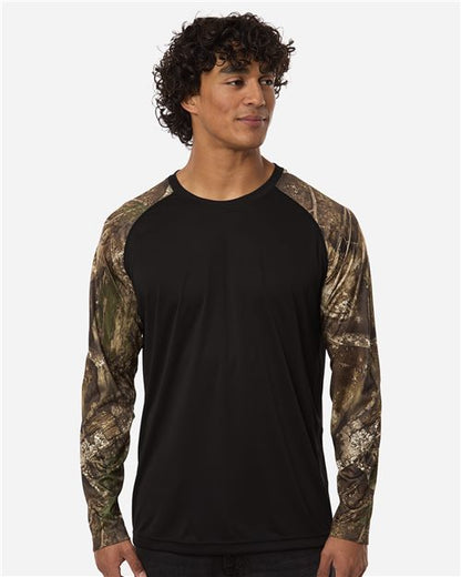 RealTree Unisex Realtree® Performance Colorblocked Long Sleeve T-Shirt - RT3104