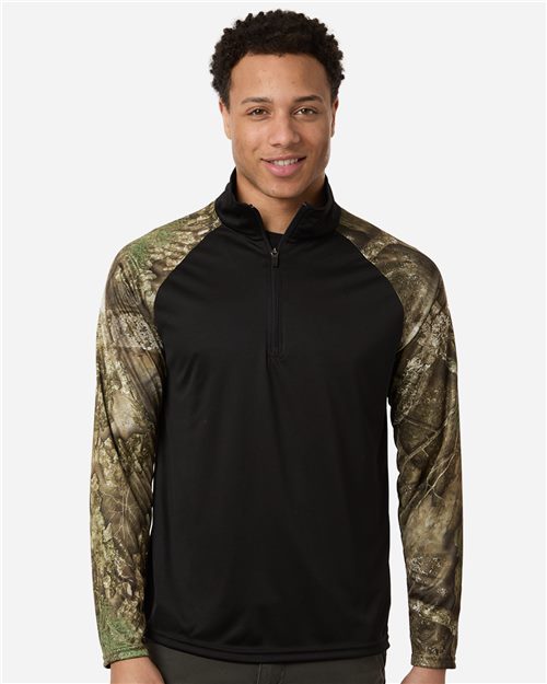 RealTree Unisex Realtree® Performance Colorblocked Quarter-Zip Pullover - RT5703