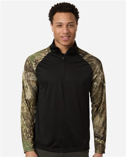 RealTree Unisex Realtree® Performance Colorblocked Quarter-Zip Pullover - RT5703