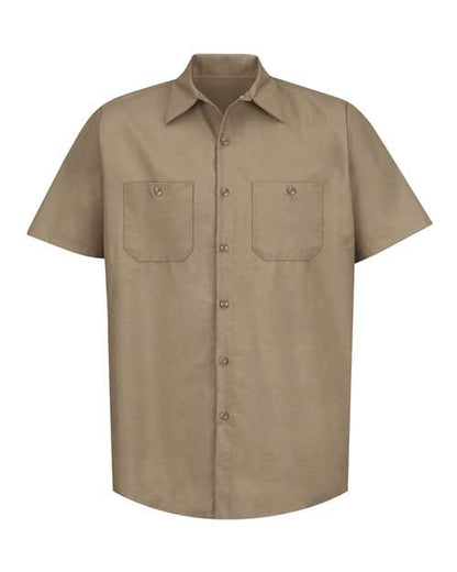 Red Kap Men's Industrial Short Sleeve Work Shirt - SP24