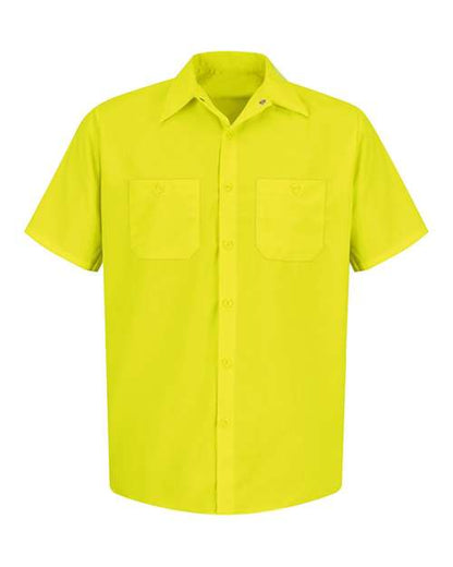 Red Kap Men's Enhanced Visibility Short Sleeve Work Shirt - SS24