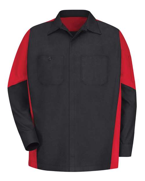 Red Kap Men's Long Sleeve Automotive Crew Shirt - SY10
